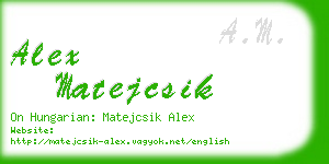 alex matejcsik business card